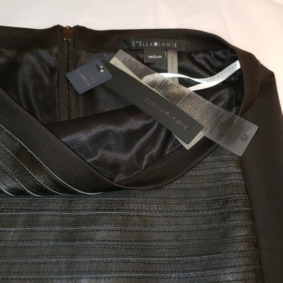 EDESSA New SKIRT Black Leather/Georgette Women's M 🎉HP🎉 - Picture 15 of 16